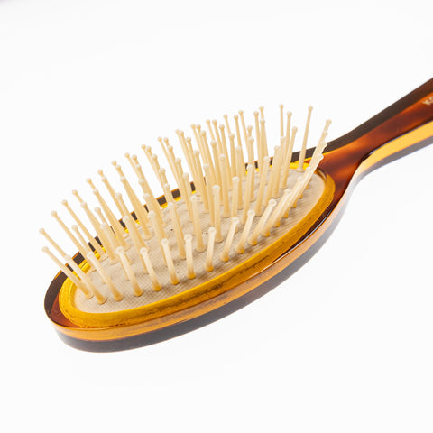 KOH-I-NOOR Tortoishell Pocket Pneumatic Hair Brush with Plastic Pins