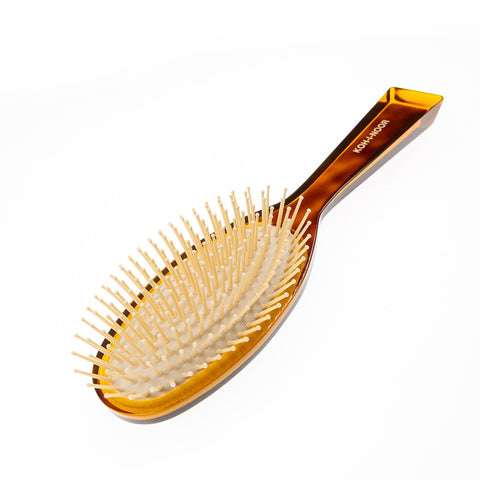 KOH-I-NOOR Tortoishell Large Oval Pneumatic Hair Brush with Plastic Pins