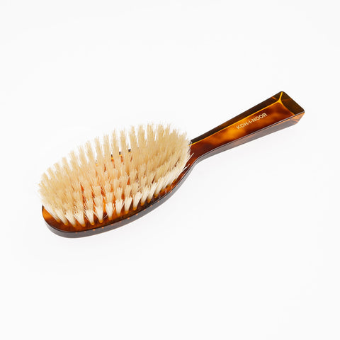 KOH-I-NOOR Tortoishell Hair Brush with Natural Soft Bristles Oval Large