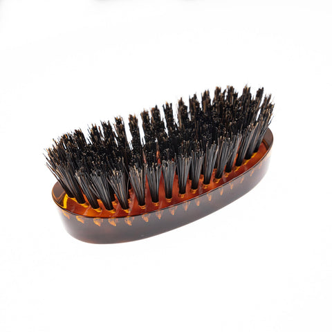 KOH-I-NOOR Tortoishell Military Hair Brush with Boar Bristles. Oval Medium