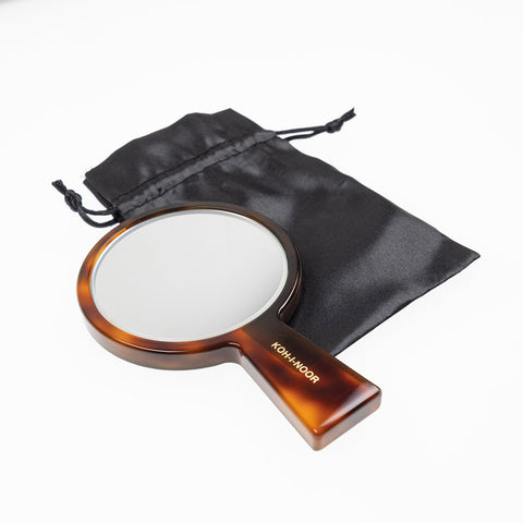 KOH-I-NOOR Tortoishell Pocket Mirror Flat With Pouch