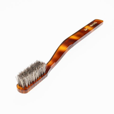 KOH-I-NOOR Tortoishell Toothbrush Extra Soft Natural Badger Bristles Big Head