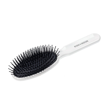 KOH-I-NOOR Professional Oval Large Pneumatic Hair Brush With Plastic Pins WHITE