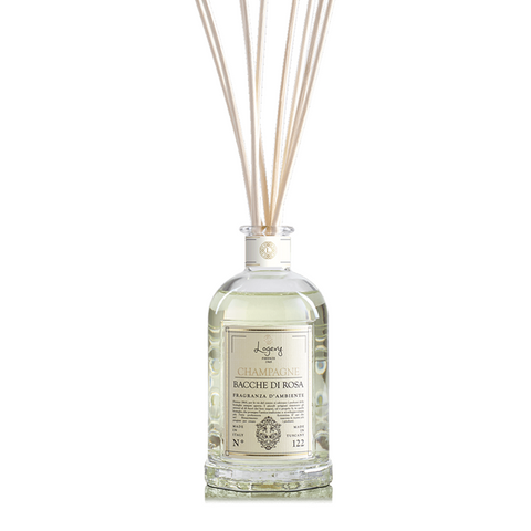 LOGEVY Room Diffuser CHAMPAGNE E BACCHE DI ROSA - Champagne and Rose Berries SMALL (100ml)