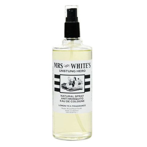 Mrs Whites Unstung Hero Anti Mosquito Eau de Cologne 250ml (Past BB Date)