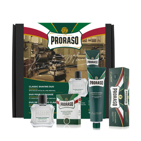 PRORASO Classic Shaving Duo REFRESHING - After Shave Balm + Shaving Cream Tube